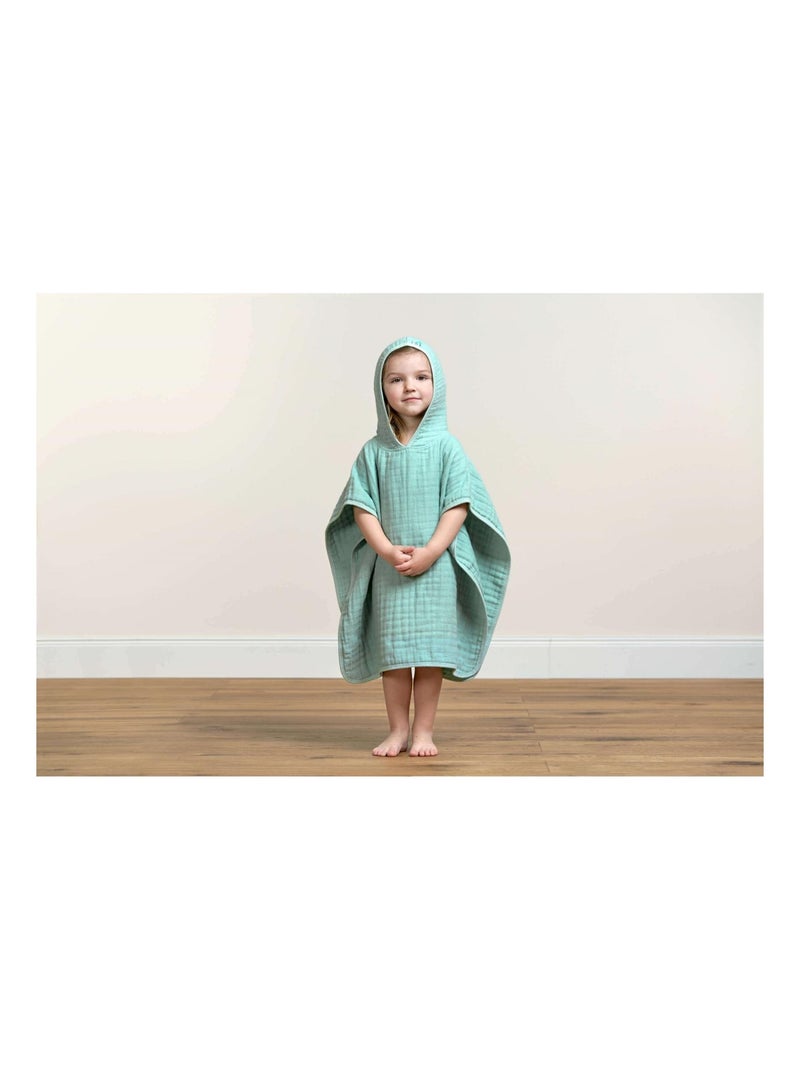Poncho Enfant de Gasa de Algodón PROMO LINGE Verde salvia - Kiabi