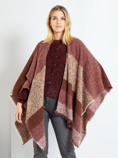 Poncho grueso estilo manta - Kiabi