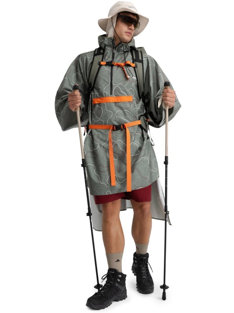 Poncho impermeable montaña senderismo hombre y mujer rinjani Verde - Kiabi