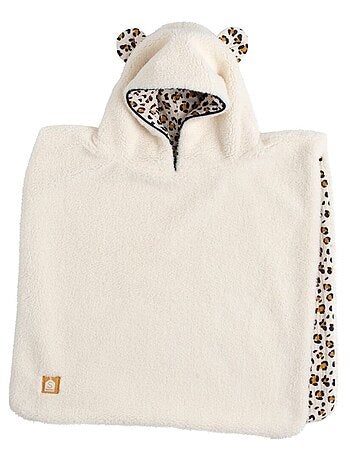 Poncho para bebé de sherpa y gasa de algodón con estampado de - SAUTHON