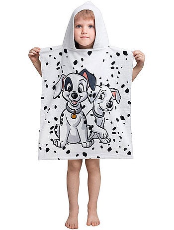 Poncho toalla con capucha 101 dálmatas 50x115 cm - capa de baño de algodón