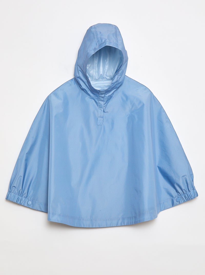 Poncho unisex con capucha - colección fácil de poner Azul - Kiabi