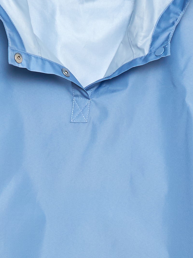 Poncho unisex con capucha - colección fácil de poner Azul - Kiabi