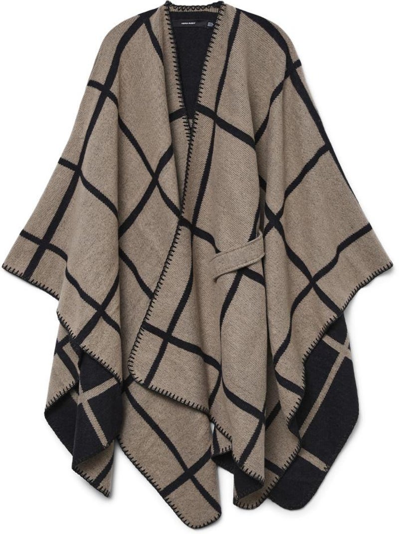 Poncho Vero Moda para Mujer Marrón capuchino - Kiabi