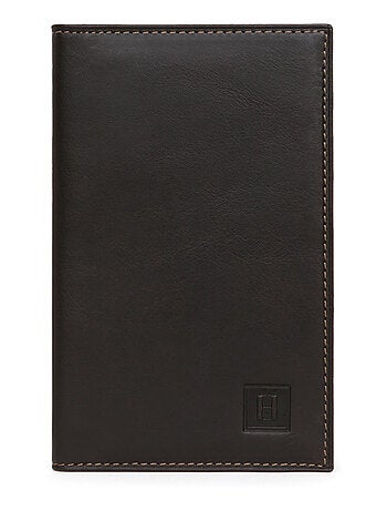 Porta documentos - 2 pliegues - cuero félin hexagona