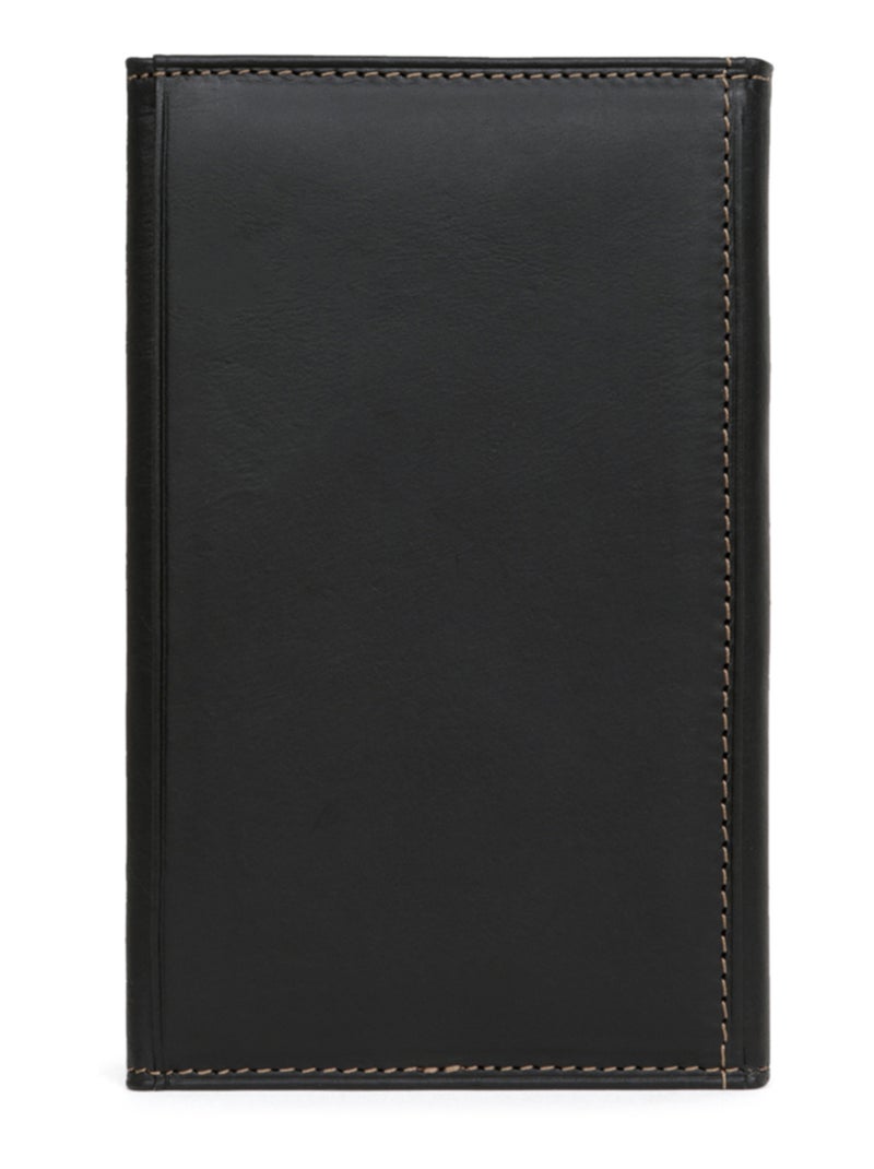 Porta documentos - 2 pliegues - cuero félin hexagona Negro - Kiabi
