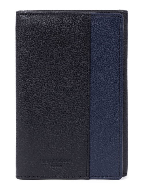 Porta documentos - 3 pliegues - detener rfid - cuero duo hexagona - Kiabi