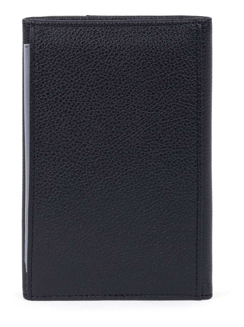 Porta documentos - 3 pliegues - detener rfid - cuero duo hexagona Negro Azul - Kiabi