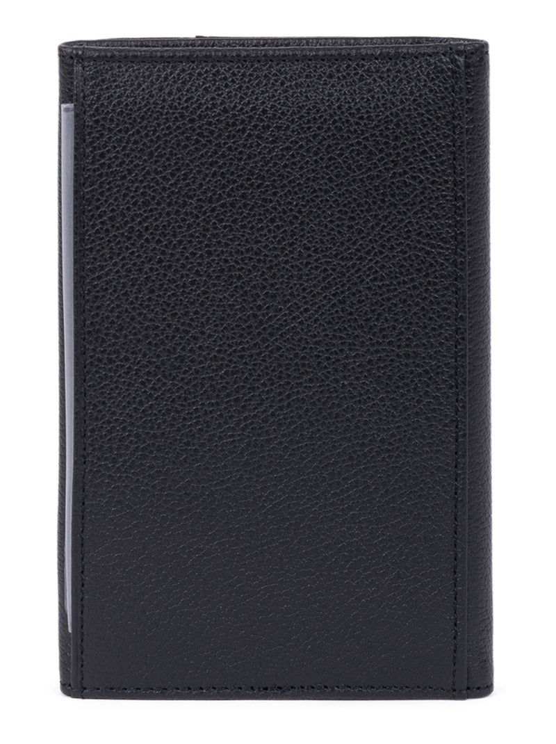 Porta documentos - 3 pliegues - detener rfid - cuero duo hexagona Negro - Kiabi
