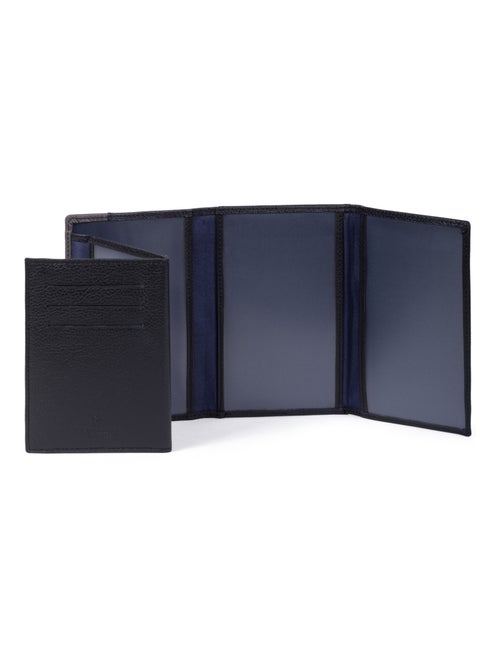 Porta documentos - 3 pliegues - detener rfid - cuero duo hexagona - Kiabi