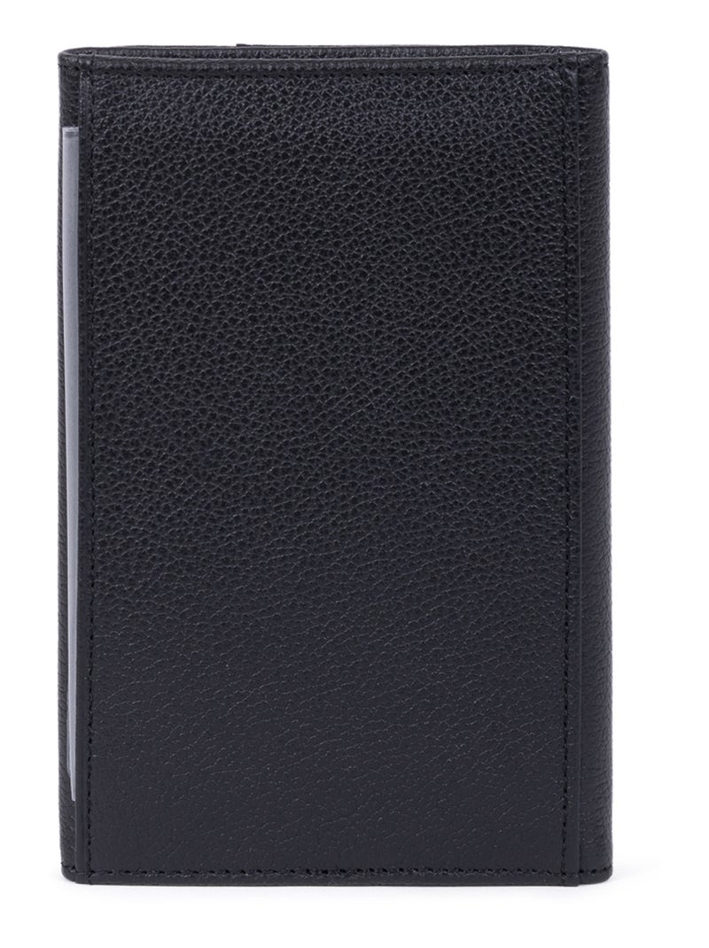 Porta documentos - 3 pliegues - detener rfid - cuero duo hexagona Negro Gris - Kiabi