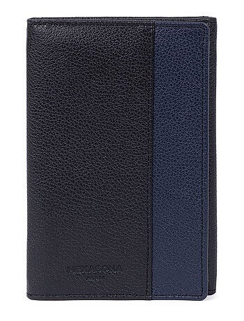 Porta documentos - 3 pliegues - Detener RFID - Cuero DUO
