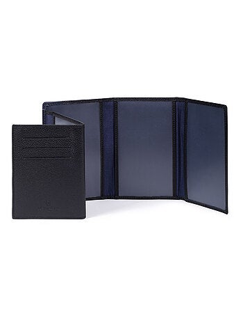 Porta documentos - 3 pliegues - Detener RFID - Cuero DUO