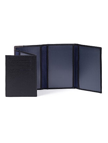 Porta documentos - 3 pliegues - Detener RFID - Cuero DUO