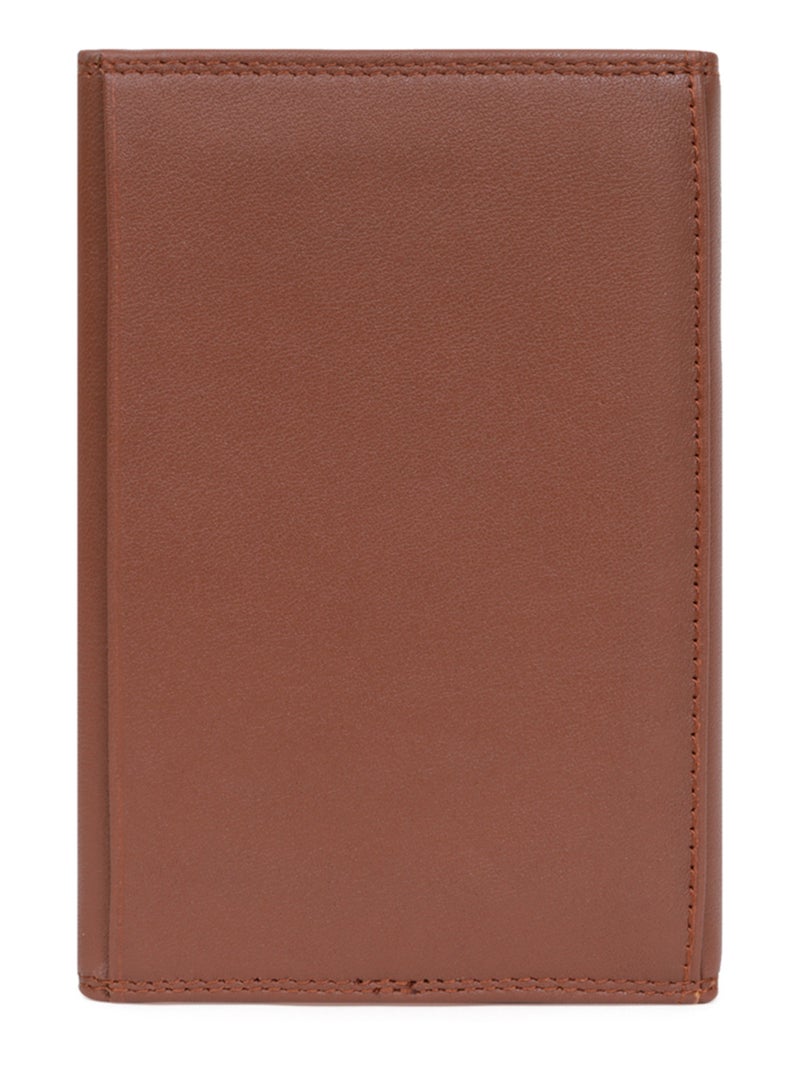 Porta documentos - 3 pliegues - detener rfid - cuero sensation hexagona Cognac - Kiabi