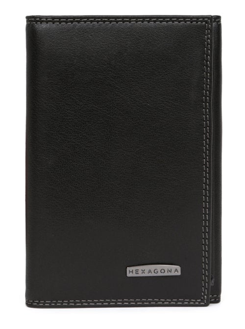 Porta documentos - 3 pliegues - detener rfid - cuero sensation hexagona - Kiabi