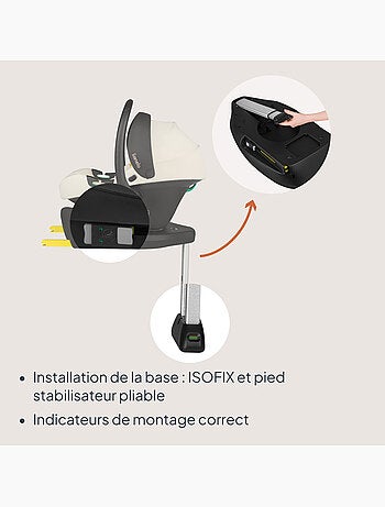 Portabebés con base isofix 180° - astrid i-size - galardonado por adac - silla de coche 40-87 cm
