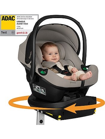 Portabebés con base isofix 180° - astrid i-size - galardonado por adac - silla de coche 40-87 cm