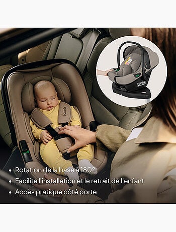 Portabebés con base isofix 180° - astrid i-size - galardonado por adac - silla de coche 40-87 cm