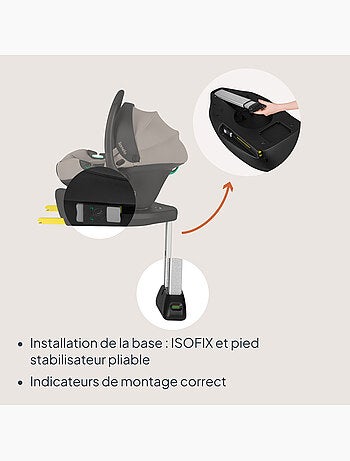 Portabebés con base isofix 180° - astrid i-size - galardonado por adac - silla de coche 40-87 cm