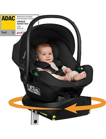 Portabebés con base isofix 180° - astrid i-size - galardonado por adac - silla de coche 40-87 cm