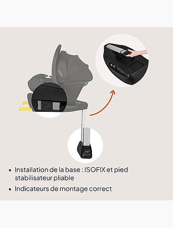Portabebés con base isofix 180° - astrid i-size - galardonado por adac - silla de coche 40-87 cm