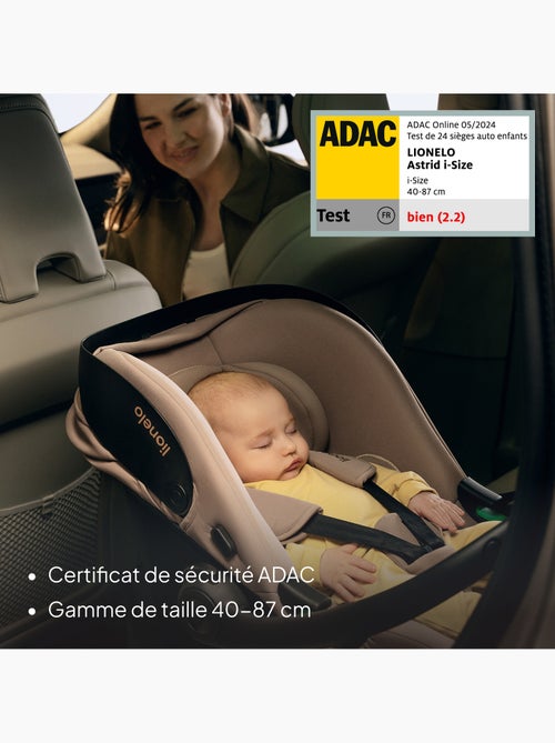 Portabebés con base isofix 180° - astrid i-size - galardonado por adac - silla de coche 40-87 cm - Kiabi