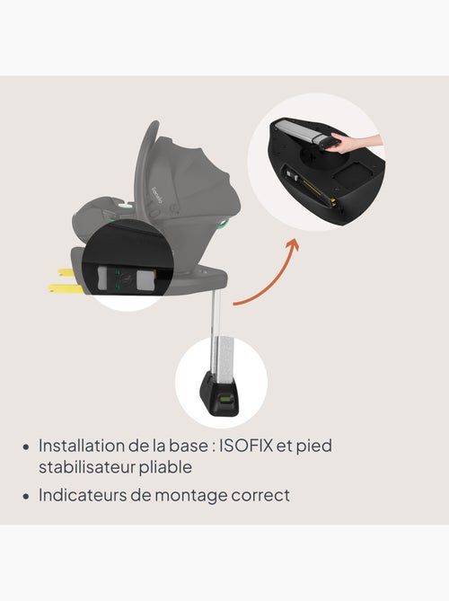 Portabebés con base isofix 180° - astrid i-size - galardonado por adac - silla de coche 40-87 cm - Kiabi