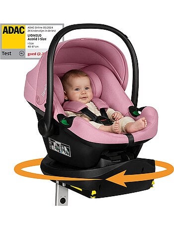 Portabebés con base isofix 180° - astrid i-size - galardonado por adac - silla de coche 40-87 cm