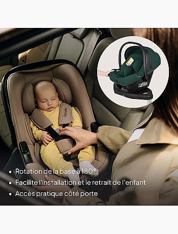Portabebés con base isofix 180° - astrid i-size - galardonado por adac - silla de coche 40-87 cm
