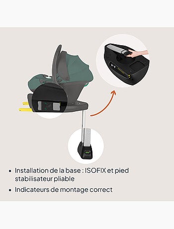 Portabebés con base isofix 180° - astrid i-size - galardonado por adac - silla de coche 40-87 cm
