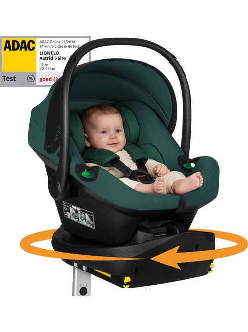 Portabebés con base isofix 180° - astrid i-size - galardonado por adac - silla de coche 40-87 cm - Kiabi