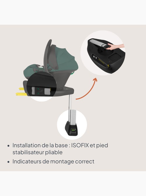 Portabebés con base isofix 180° - astrid i-size - galardonado por adac - silla de coche 40-87 cm - Kiabi