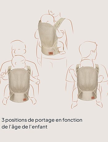 Portabebés LIONELO Margaret - 100% algodón - 3 posiciones de porteo