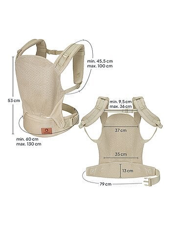 Portabebés LIONELO Margaret - 100% algodón - 3 posiciones de porteo