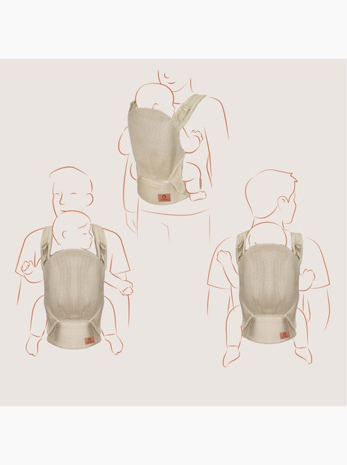 Portabebés LIONELO Margaret Air - Circulación de aire - 3 posiciones de porteo - Capota adicional - Kiabi Portabebés LIONELO Margaret Air - Circulación de aire - 3 posiciones de porteo - Capota adicional - Kiabi