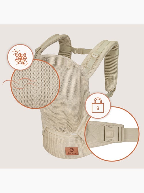 Portabebés LIONELO Margaret Air - Circulación de aire - 3 posiciones de porteo - Capota adicional - Kiabi Portabebés LIONELO Margaret Air - Circulación de aire - 3 posiciones de porteo - Capota adicional - Kiabi