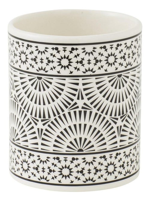 Portacepillos – porcelana con motivos étnicos – TRIBU – Guy Levasseur - Kiabi