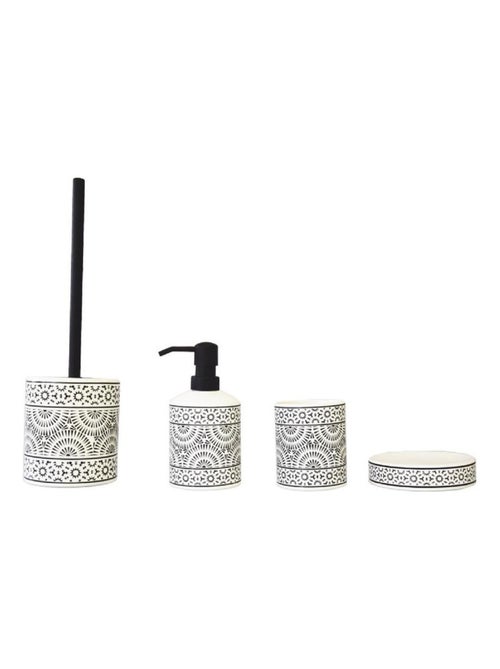 Portacepillos – porcelana con motivos étnicos – TRIBU – Guy Levasseur - Kiabi