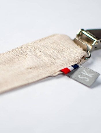 Portachupetes personalizable de lino lavado | SEVIRA KIDS