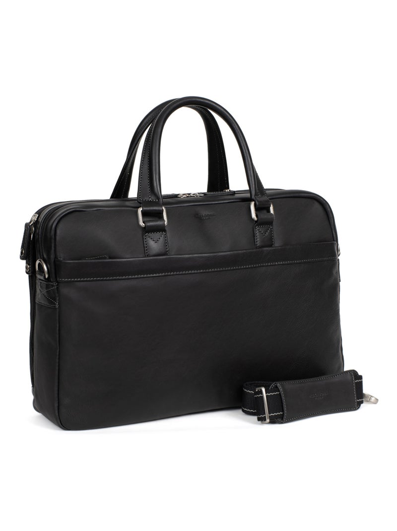 Portafolios - 17" & a4 - cuero félin hexagona Negro - Kiabi