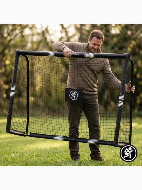 Portería de fútbol HyperMotion 180 x 120 cm negra con red y anclajes - Kiabi Portería de fútbol HyperMotion 180 x 120 cm negra con red y anclajes - Kiabi
