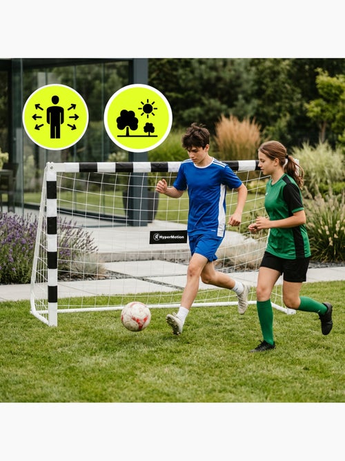 Portería de fútbol hypermotion pro 180 x 120 cm reforzada con red y anclajes - Kiabi Portería de fútbol hypermotion pro 180 x 120 cm reforzada con red y anclajes - Kiabi