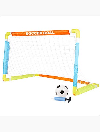Portería de fútbol para niños c/pelota, hinchador y piquetas fun area!
