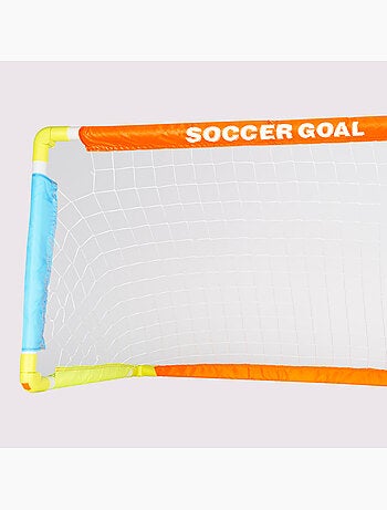 Portería de fútbol para niños c/pelota, hinchador y piquetas fun area!