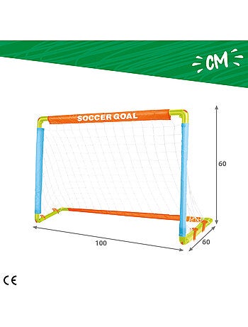 Portería de fútbol para niños c/pelota, hinchador y piquetas fun area!