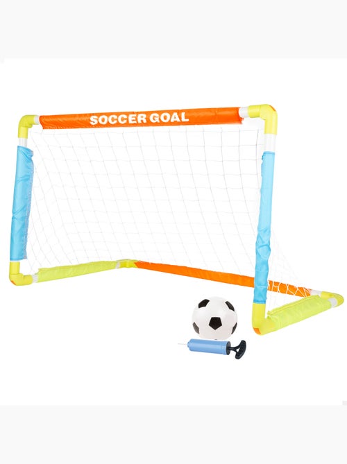 Portería de fútbol para niños c/pelota, hinchador y piquetas fun area! - Kiabi