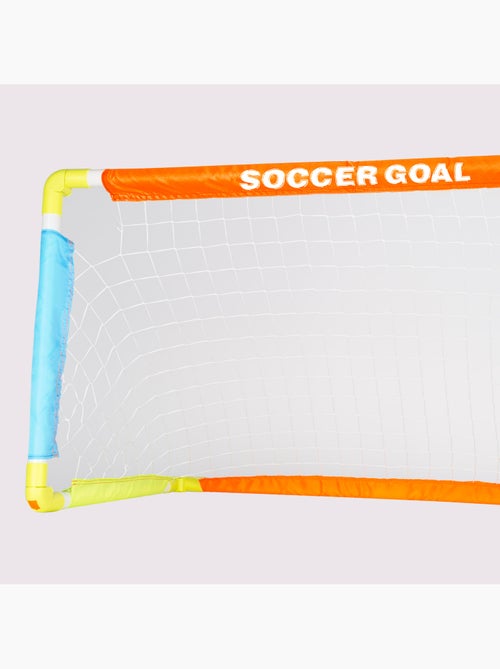 Portería de fútbol para niños c/pelota, hinchador y piquetas fun area! - Kiabi
