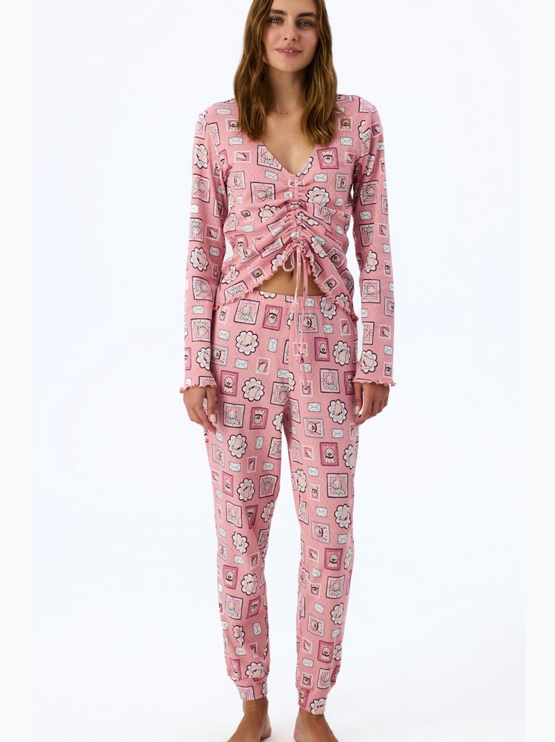 Postcard pointel pantalón de pijama penti Rosa - Kiabi