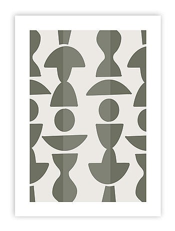 Póster abstracto impreso en papel sin marco